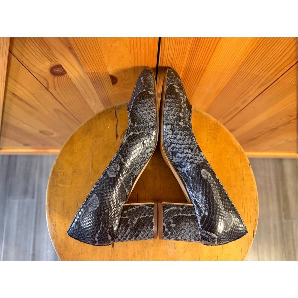 Talbots Isa Snakeskin block heel Women's Pumps size 6M Leather - Picture 6 of 8